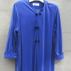 Diamond Tea Ladies Velour Robe with Zip Front